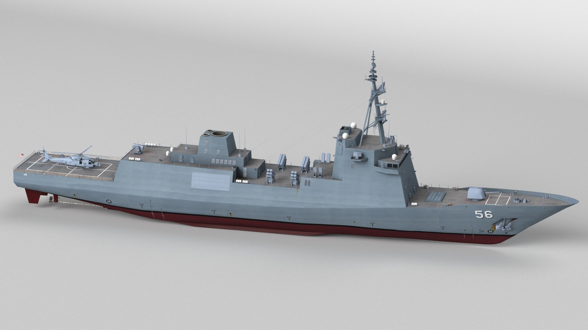 Navy Frigate Ffg X 3d Model - Turbosquid 1570940