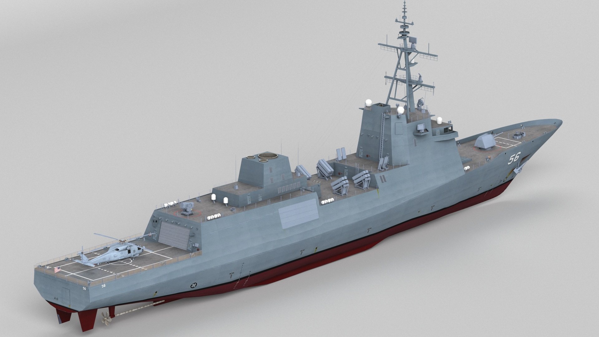 Navy frigate ffg x 3D model - TurboSquid 1570940