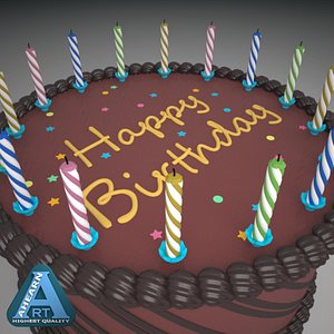 3d model birthday cake