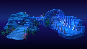 Cartoon Underwater Scene 03 max 3D model