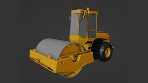 Road Roller LowPoly 3D model