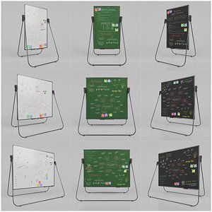 Complete U-Stand Writing Board Collection 3D