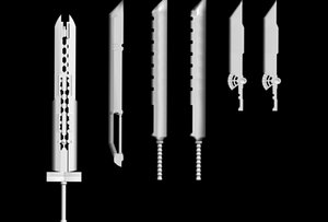 free cloud sword 3d model