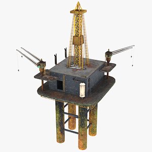 3D Oil Rig Wreck Dynamic Simulation model