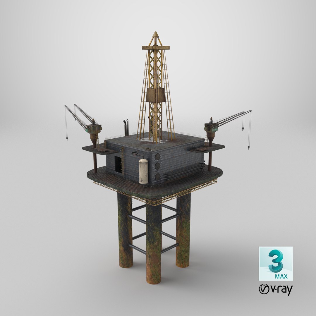 3D Oil Rig Wreck Dynamic Simulation Model - TurboSquid 2268892