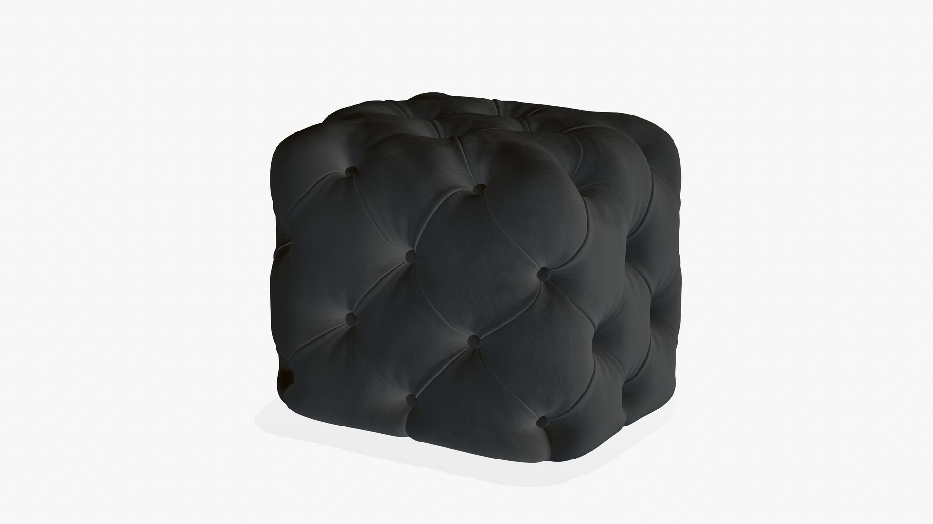3D Chesterfield Leather Ottoman model - TurboSquid 1904165