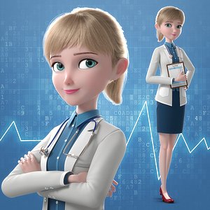 Cartoon Doctor Rigged