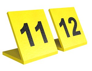 Crime Evidence Number Tag PBR 2 model