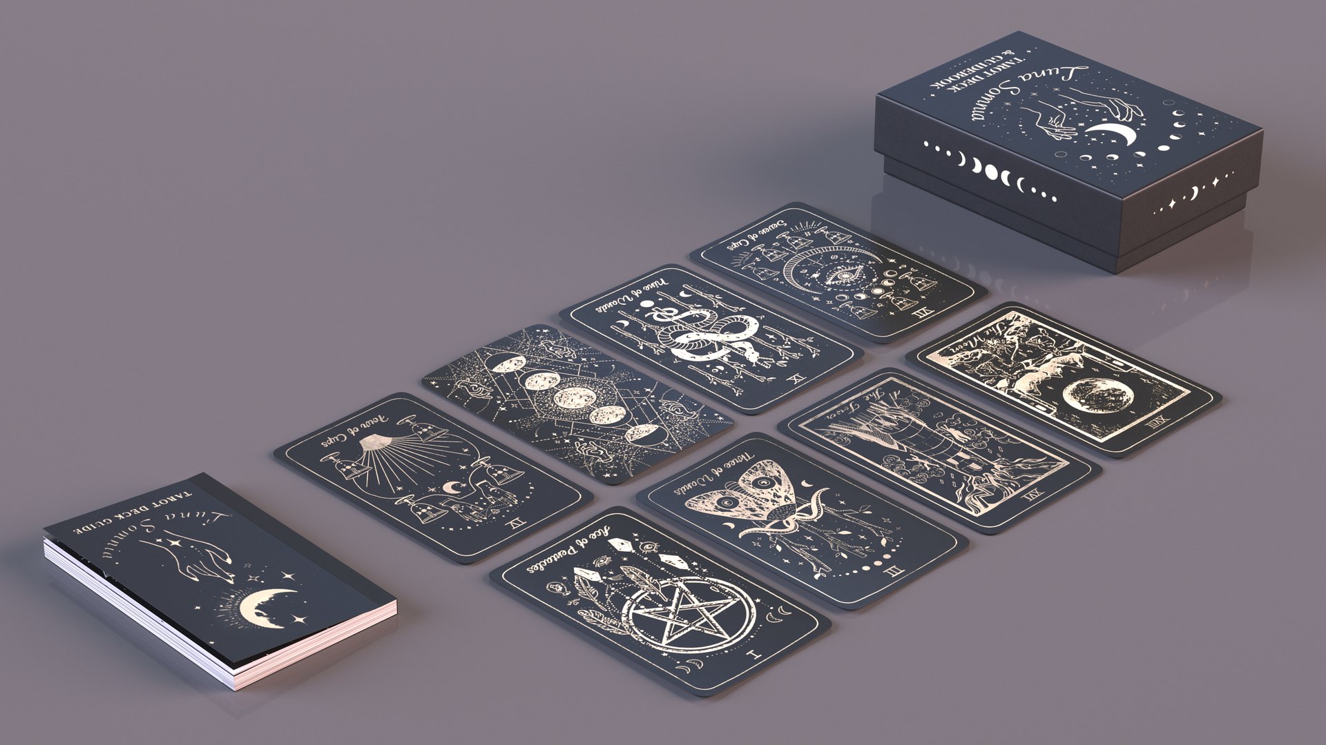 3D Luna Somnia Tarot Cards Model - TurboSquid 1977333