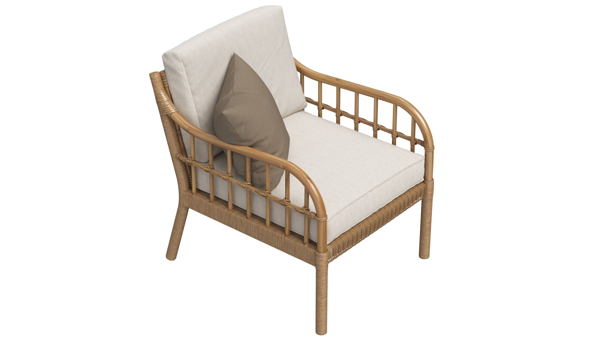 IKEA Rattan Armchair Collection model TurboSquid 2143085