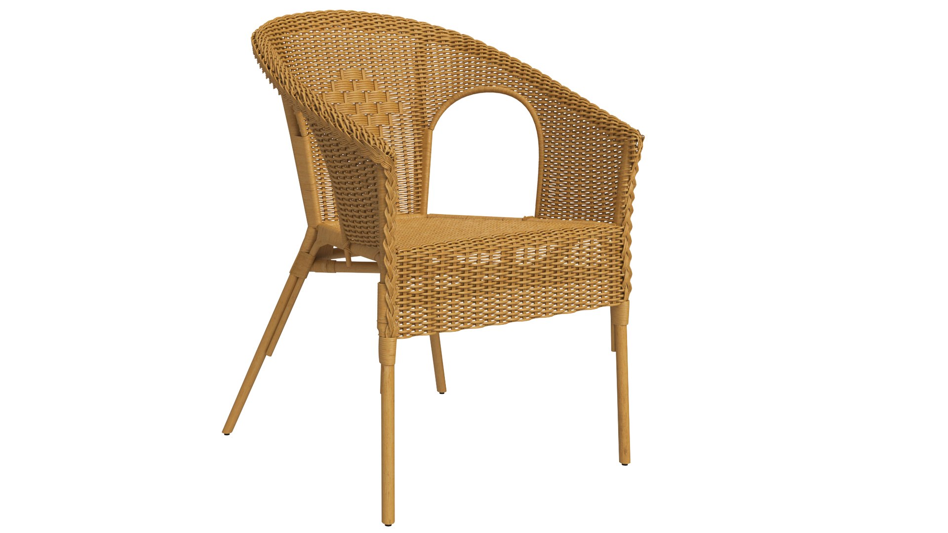 IKEA Rattan Armchair Collection Model TurboSquid 2143085