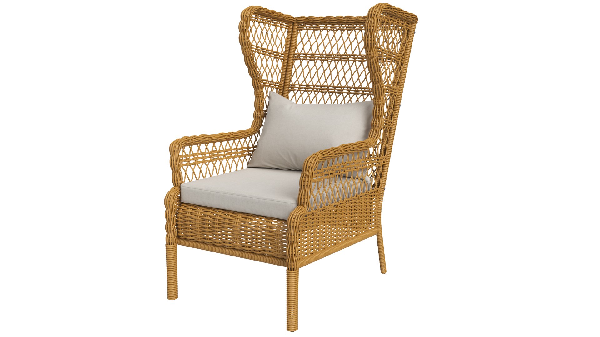 IKEA Rattan Armchair Collection Model TurboSquid 2143085