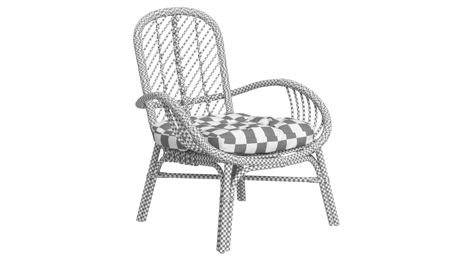 IKEA Rattan Armchair Collection model TurboSquid 2143085