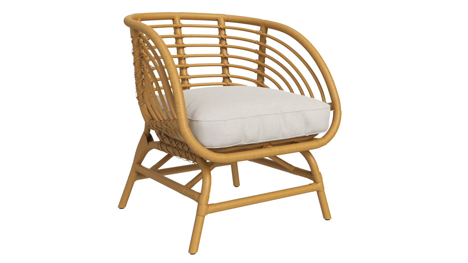 IKEA Rattan Armchair Collection Model TurboSquid 2143085