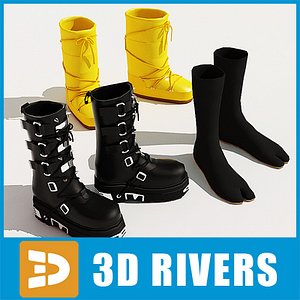 Street Fashion Footwear set by 3DRivers