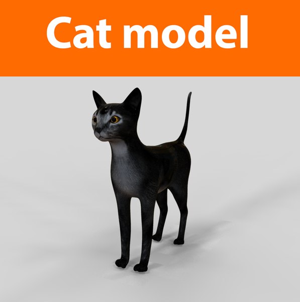 cats feline 3d obj