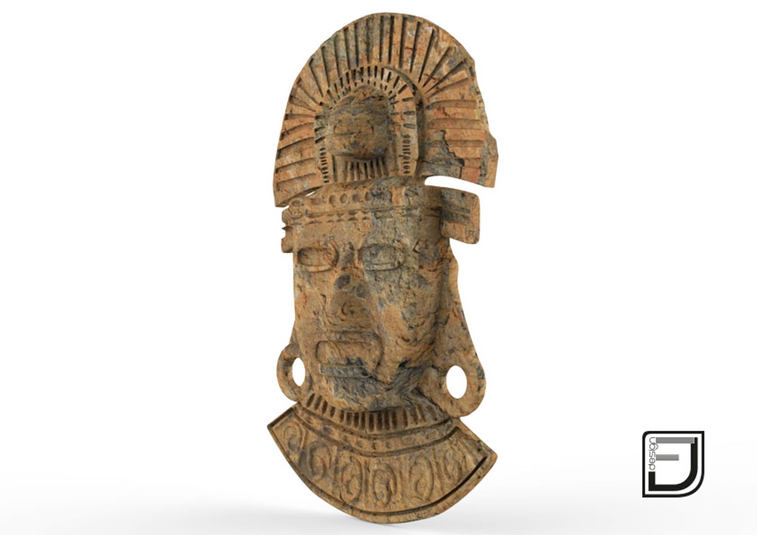 3d Mask Aztec Model