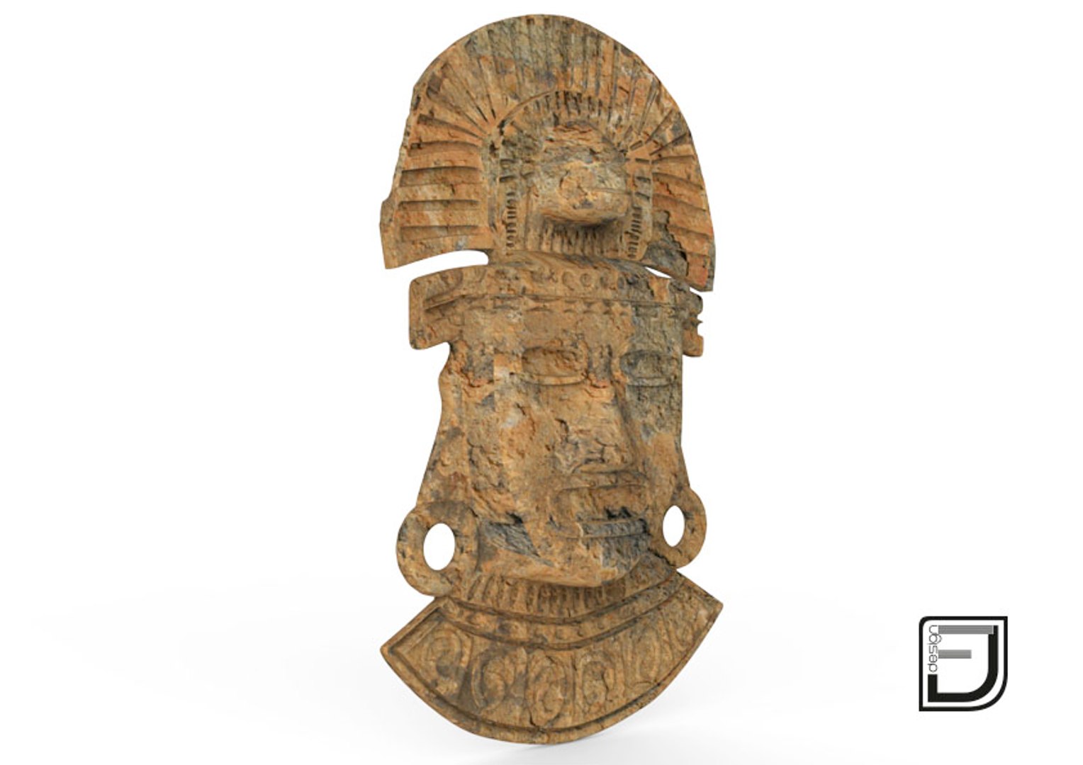 3d Mask Aztec Model