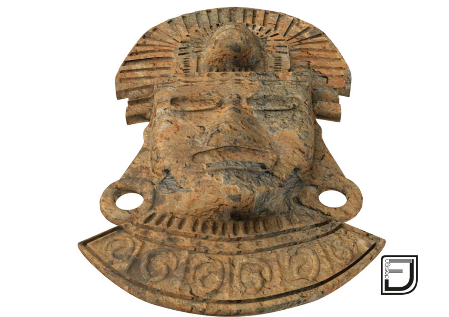 3d Mask Aztec Model