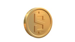 3D Stylized dollar coin