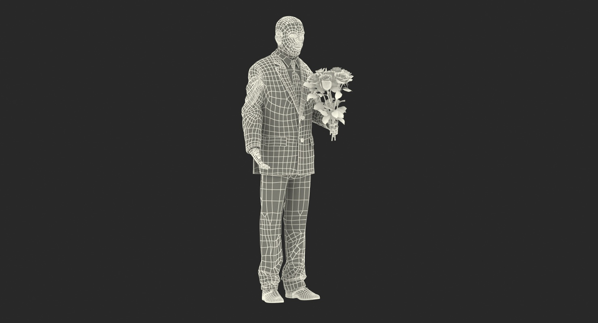 Man Yellow Roses 3D Model - TurboSquid 1394257