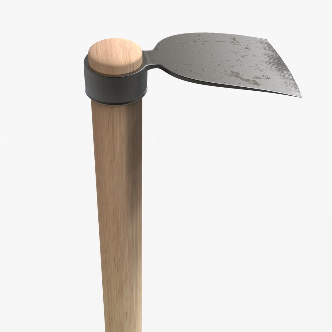 3D pickaxe tool hoe https://p.turbosquid.com/ts-thumb/8b/BeDoa5/lk01lYQ7/untitled.7831/jpg/1523144600/1920x1080/fit_q87/0ef9e9f1b631f5ce30a4ae2ac0074836c091bec2/untitled.7831.jpg