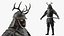 Armored Samurai Character With Antler Helmet