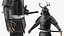 Armored Samurai Character With Antler Helmet