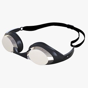 Mirrored Swimmer Glasses Posed