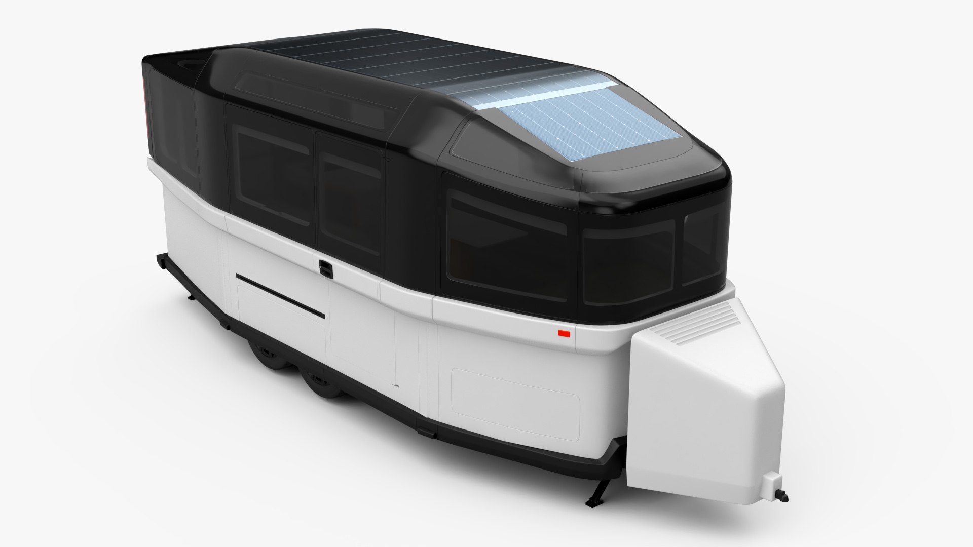 Off Grid Travel Trailer with Solar Energy System 3D model preview