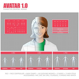 woman female human 3d model
