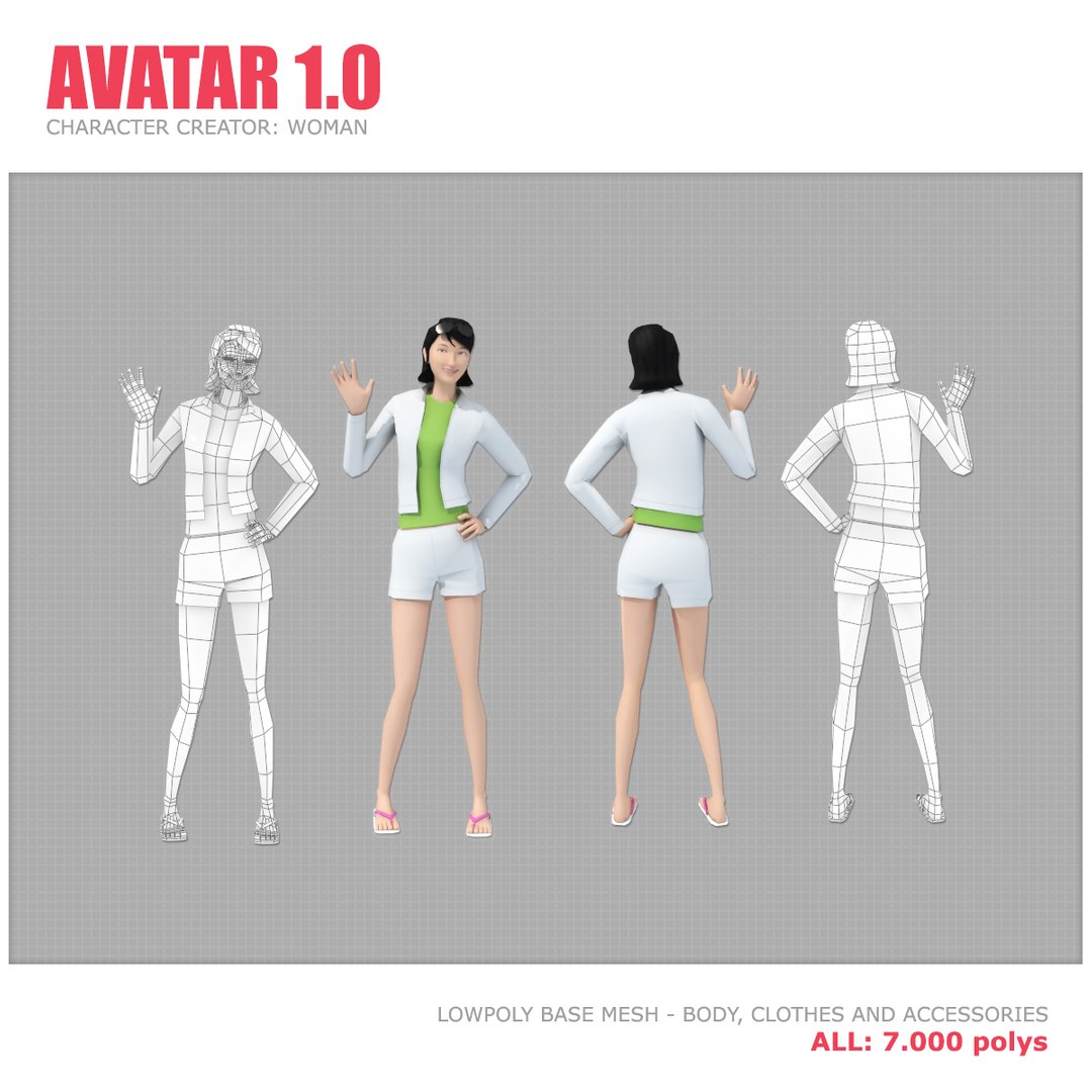 woman female human 3d model