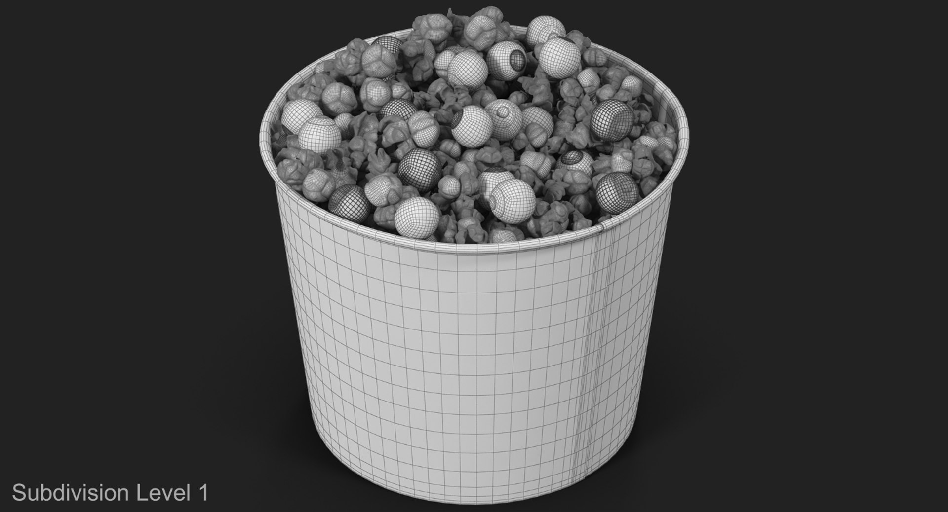 3D halloween popcorn cup model TurboSquid 1325382