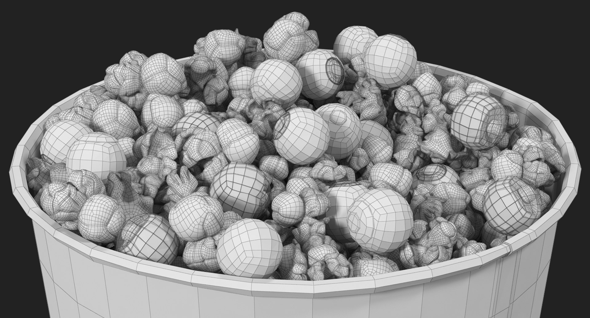 3D halloween popcorn cup model TurboSquid 1325382