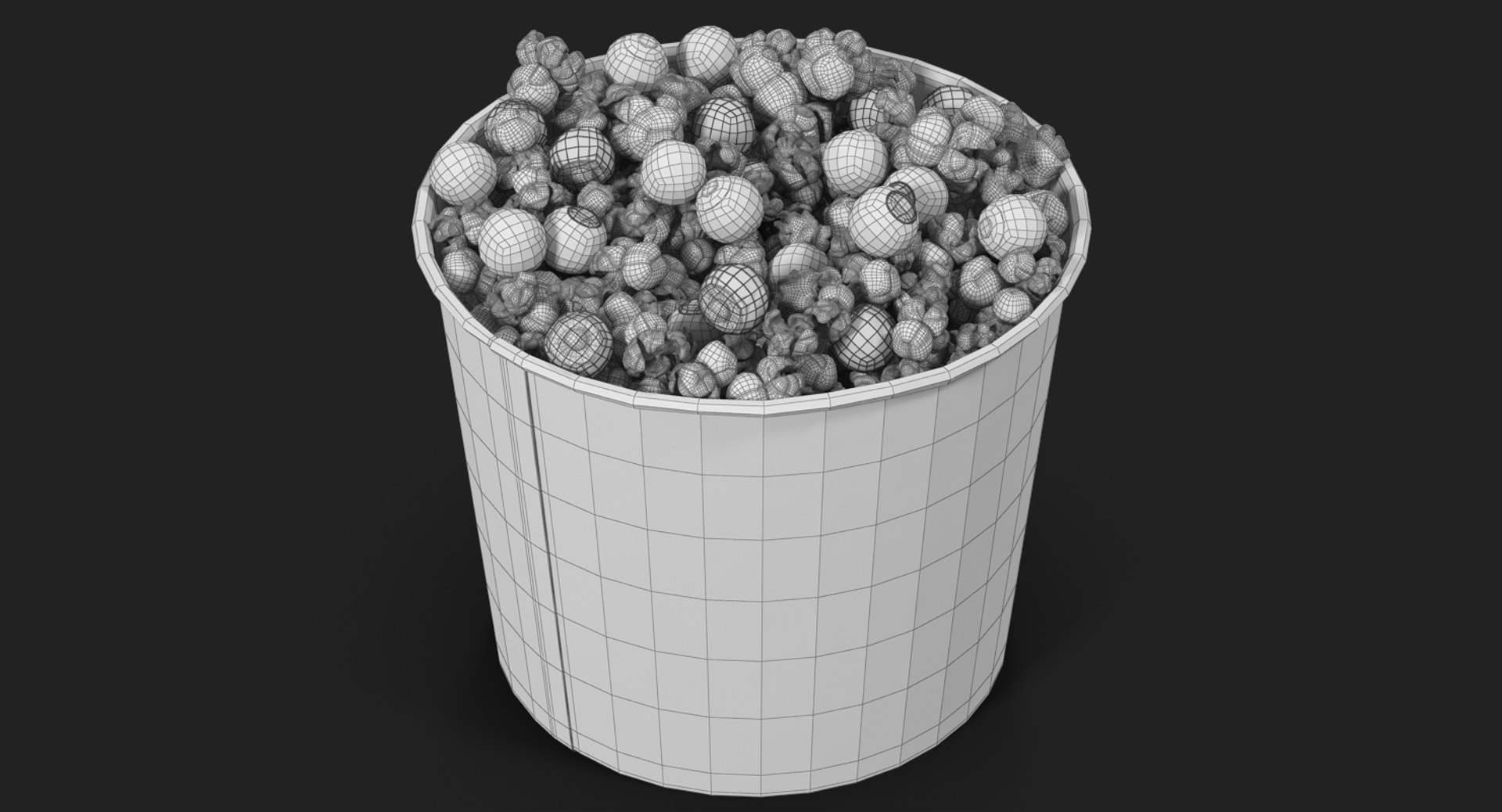 3D halloween popcorn cup model TurboSquid 1325382