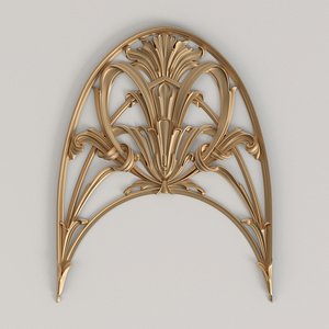 carved cnc decor 3D model