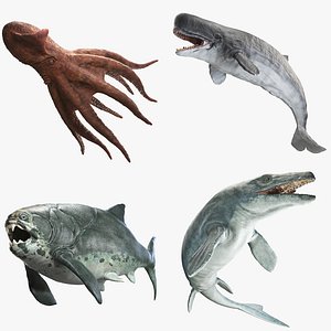 Prehistoric Marine Apex Predators 3D model