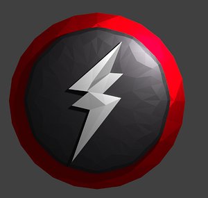 Lightning Bolt Logo/Badge Lowpoly
