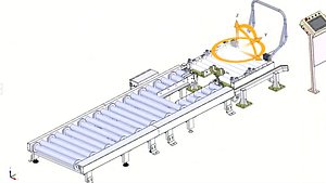 3D Loading and Unloading Roller Conveyor System