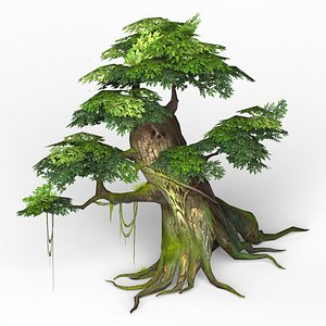 ready fantasy tree games 3D model