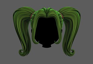 3D Hair style for girl V102 3D model