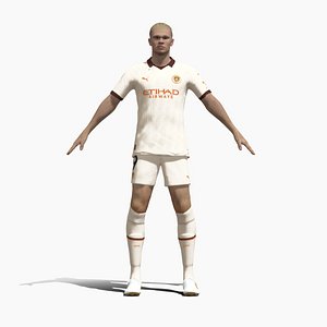 T-Pose Rigged Haaland Manchester City 23-24 model