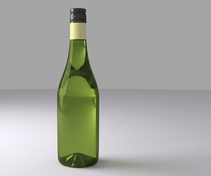 wine bottle obj