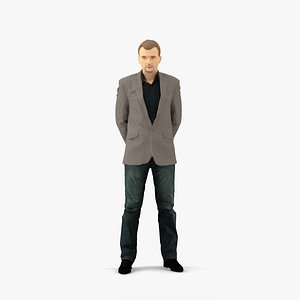 Young man with ligh tjacket 0695