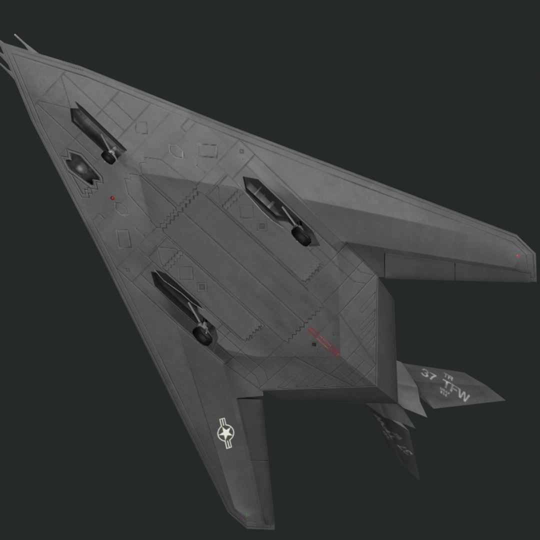 stealth military jet 3d model