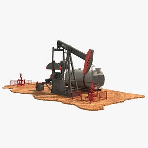 3d model of oil pumpjack