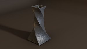Grey Modern Twisted Vase