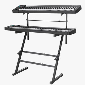 Roland Midi Keyboard and Stand 3D model