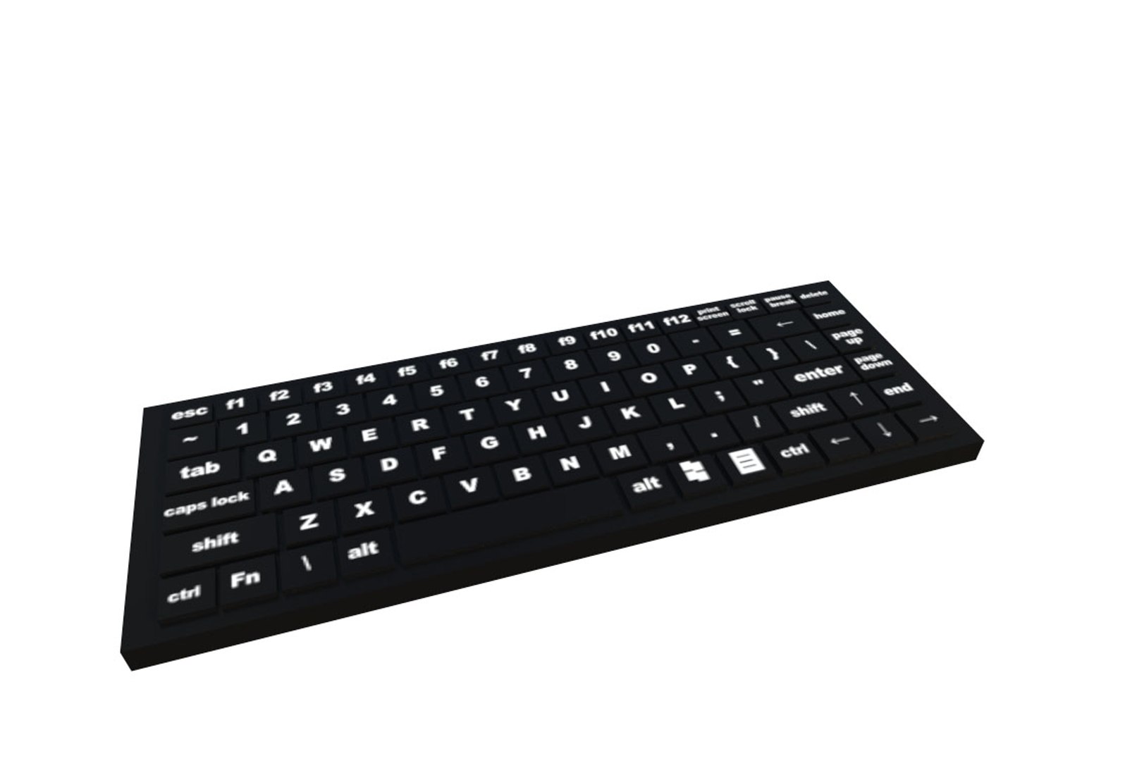 3d model computer monitor keyboard