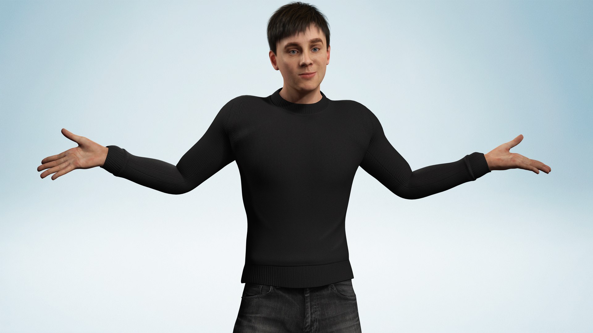 Realistic Modern Young Man with Black Sweater 3D model https://p.turbosquid.com/ts-thumb/8c/KPjy3I/5R/8/png/1757879207/1920x1080/fit_q87/5dda722eef47772f526a631c3025a3628af91a1a/8.jpg